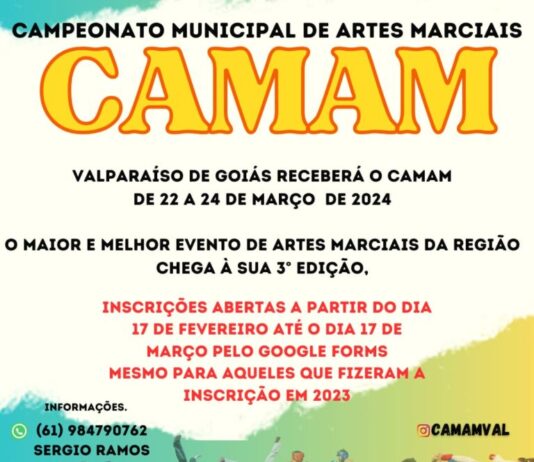 Inscrições abertas para o campeonato municipal de artes marciais