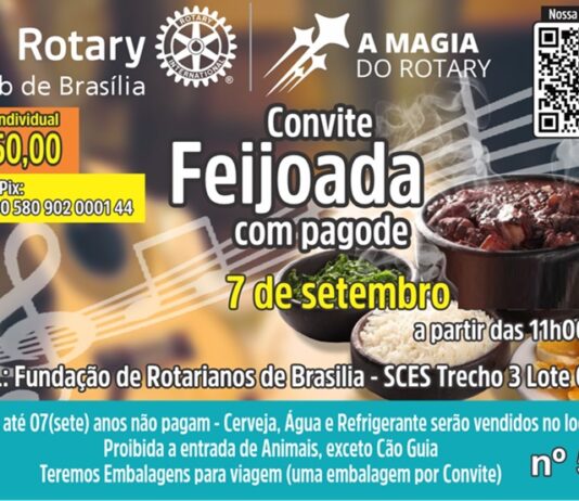 Rotary Club de Brasília: feriado, feijoada, samba e solidariedade.
