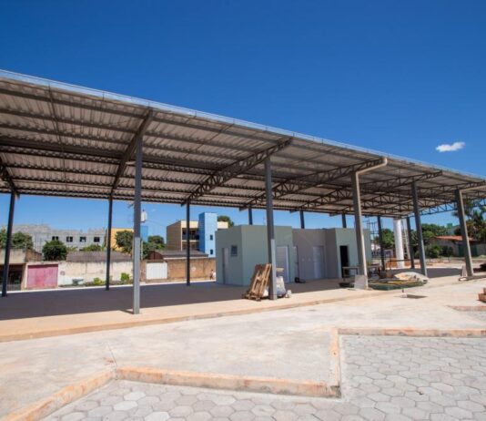 Obra da Feira do Produtor de Novo Gama avança e inauguração está prevista para os próximos meses