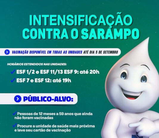 Novo Gama: Campanha de Vacinação contra o sarampo é intensificada e convoca toda a população