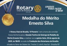 Rotary Club de Brasília – O Pioneiro celebra destaques da cidade em sessão festiva