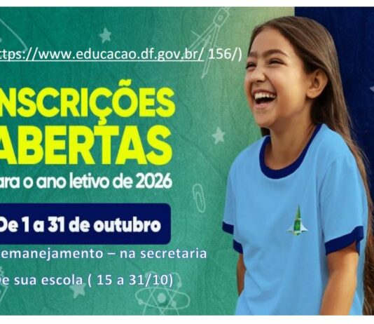 Últimos dias para solicitar mudança de escola na rede pública do DF: prazo termina em 31 de outubro