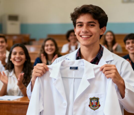 Celina Leão ressalta o valor simbólico do jaleco na formação dos futuros radiologistas