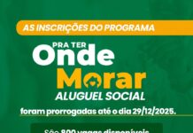 Prefeitura de Novo Gama prorroga inscrições para o Programa Aluguel Social até 29 de dezembro