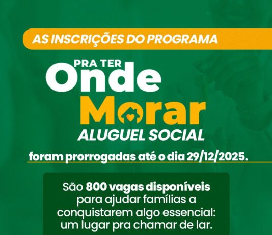 Prefeitura de Novo Gama prorroga inscrições para o Programa Aluguel Social até 29 de dezembro