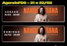Nando Viana apresenta “À Vontade” no Aplausos Clube de Comédia em Brasília