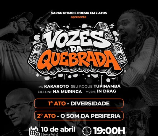Sarau “Vozes da Quebrada – Ritmo e Poesia em dois atos” celebra diversidade em Valparaíso de Goiás