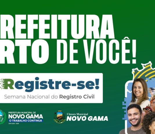 Registre-se: parceria da prefeitura do Novo Gama e o TJGO