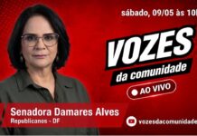Senadora Damares Alves é sabatinada no Programa Vozes da Comunidade