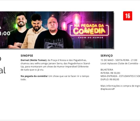 Aplausos Clube de Comédia recebe o espetáculo “Na Pegada da Comédia” com expoentes do humor nacional