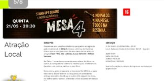 Inovação no Palco: Espetáculo “Mesa 4” promete unir Stand-Up e clima de boteco no Guará