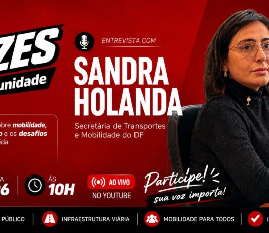 Vozes da Comunidade entrevista secretária de Transportes do DF nesta sexta-feira