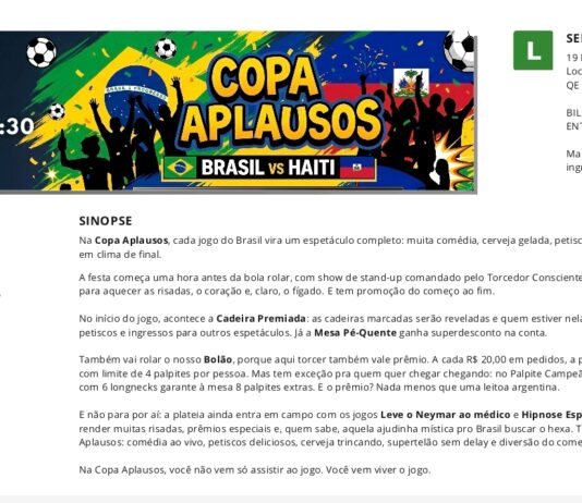União entre futebol e alta comédia: Copa Aplausos transforma transmissões dos jogos do Brasil em espetáculos interativos
