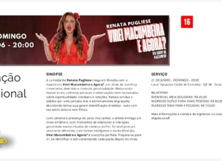 Humor sem filtros e espiritualidade: Renata Pugliese traz a Brasília o aclamado espetáculo “Virei Macumbeira e Agora?”