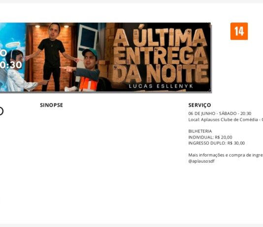 Riso sob encomenda: Lucas Esllenyk apresenta espetáculo “A Última Entrega da Noite” em noite dedicada à comédia local