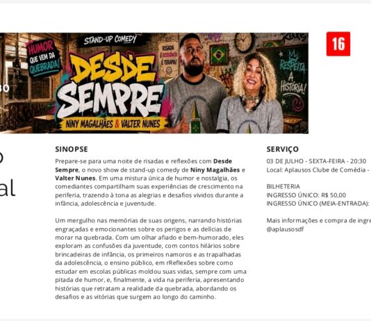 Niny Magalhães e Valter Nunes trazem o humor da periferia em espetáculo inédito