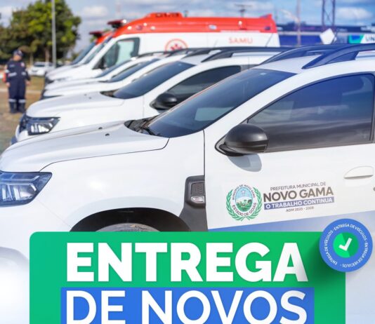 Novo Gama recebe frota de veículos para fortalecer serviços públicos