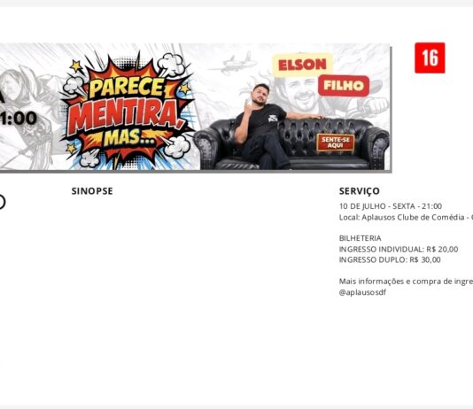 Humor e narrativa: Elson Filho apresenta “Parece Mentira, Mas…” no Guará