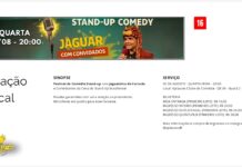 Noite de humor: Aplausos Clube de Comédia apresenta “Jaguar com convidados”