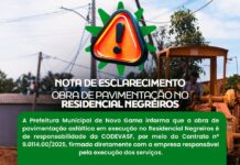 Novo Gama esclarece: pavimentação no Residencial Negreiros é responsabilidade da CODEVASF