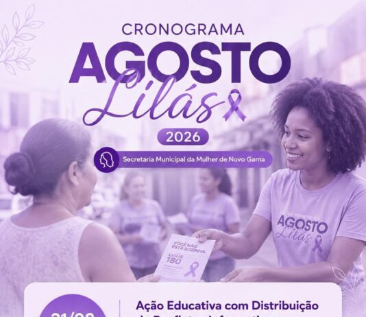 Secretaria Municipal da Mulher promove ação do Agosto Lilás em Novo Gama