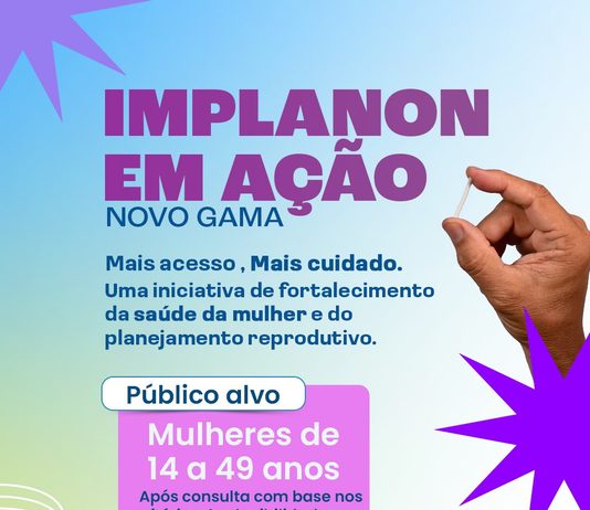Novo Gama abre agenda para ação de saúde da mulher e planejamento reprodutivo