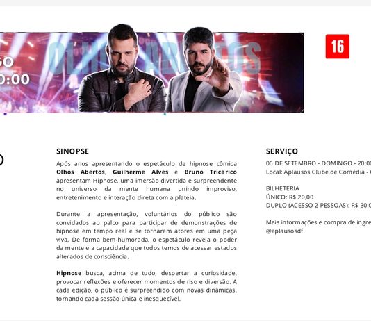 Além da Ilusão: mente, mistério e espetáculo dominam o domingo no Guará 2