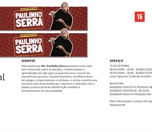 SEXTOU COM RISADA GARANTIDA: Paulinho Serra chega com tudo para falar dos quarenta anos!