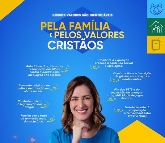 Cris Britto apresenta plataforma voltada à defesa da família e dos valores cristãos