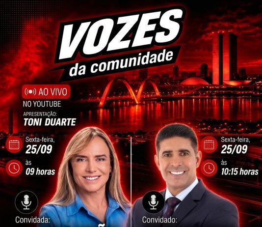 Vozes da Comunidade promove manhã de entrevistas com Celina Leão e Roosevelt Vilela