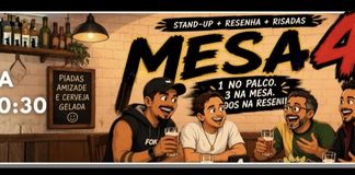 Alerta de risada garantida: Show “Mesa 4” promete transformar o palco do Aplausos Clube de Comédia em uma verdadeira mesa de boteco!