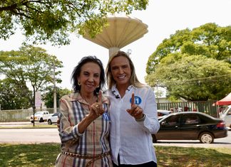 Celina Leão recebe apoio de Maria de Lourdes Abadia em Ceilândia com foco em saúde e idosos